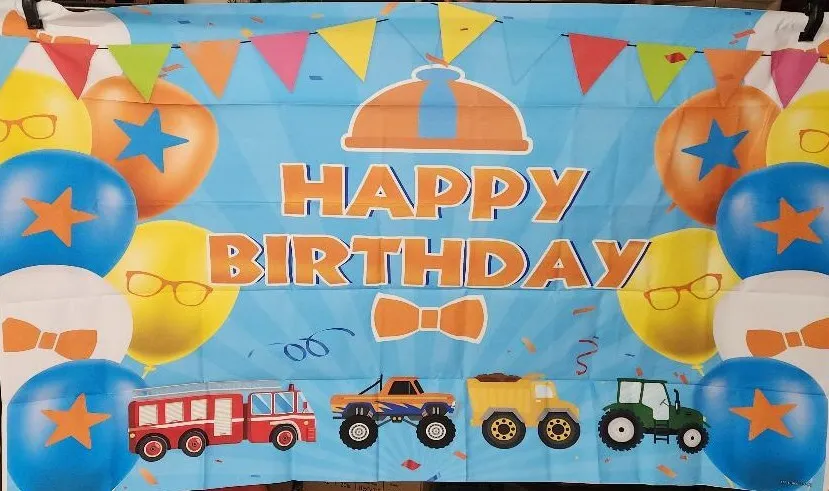 Blippi Happy Birthday Photo Background & Misc FOR SALE ONLY