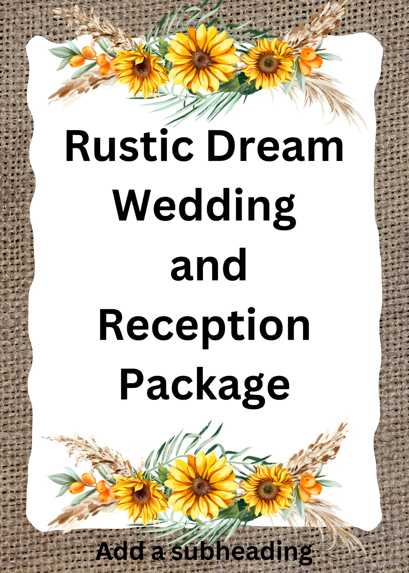 Rustic Dream Wedding and Reception Package