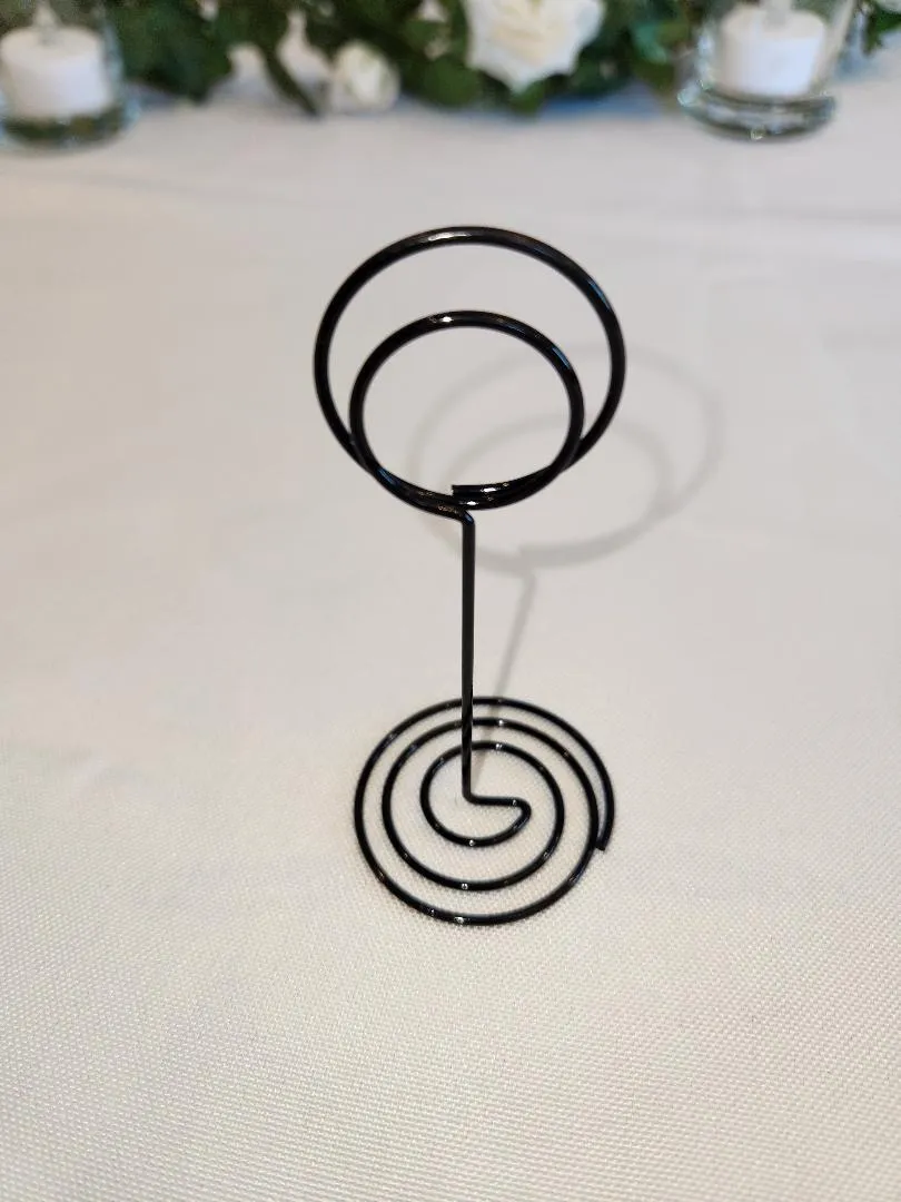 Black Metal Card or Table Number Holders  (QTY 24)