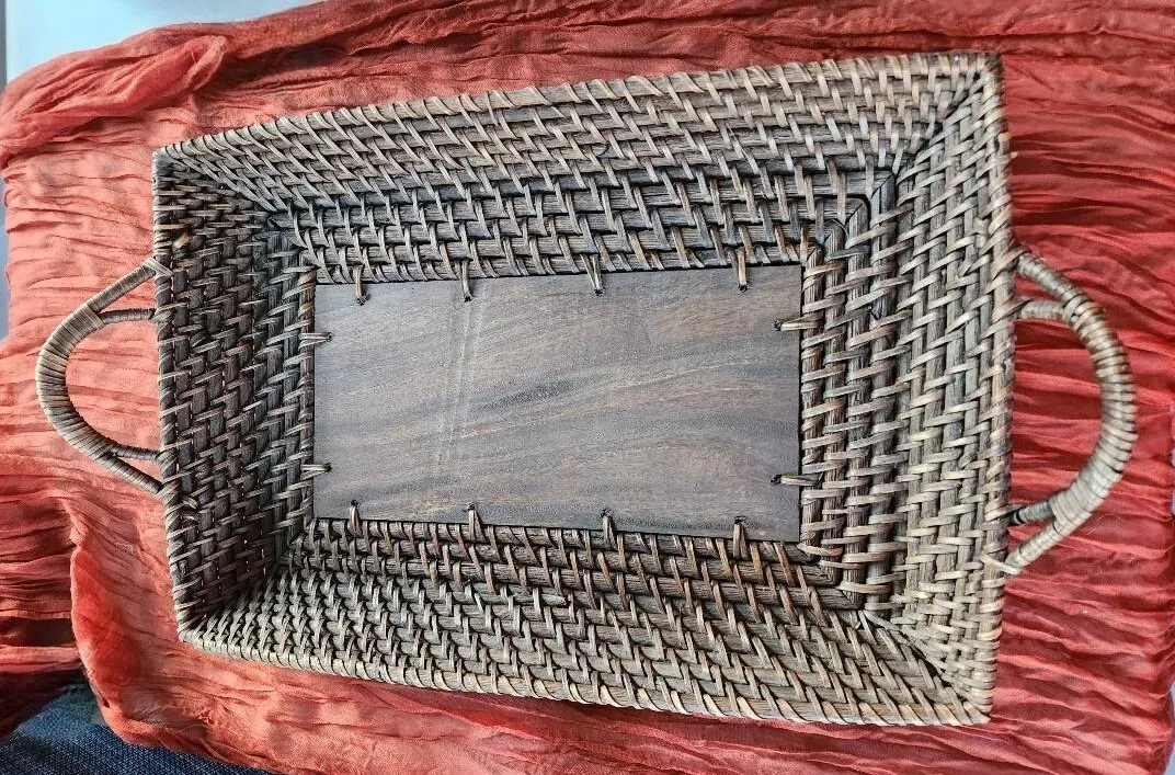 Wooden Tray with Handles Large