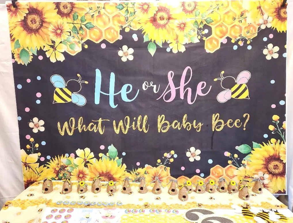 He or She What Will Baby BEE? Gender Reveal Package