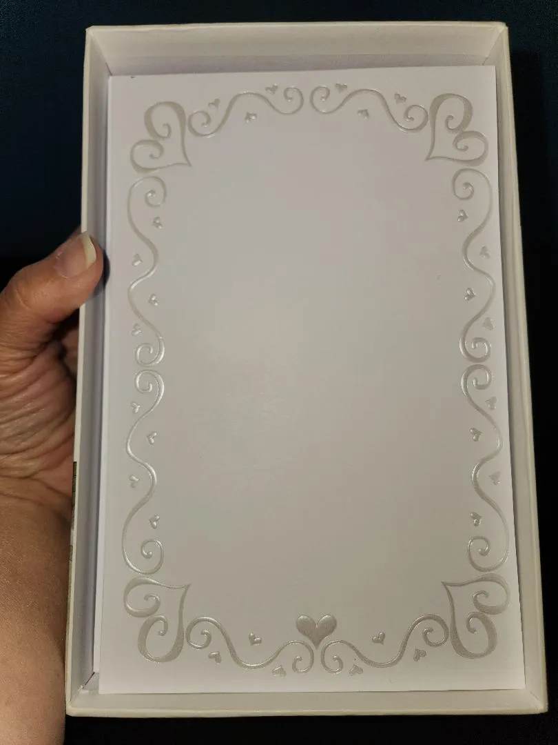 40 Ct White with Silver Hearts Wilton Invitation Print at Home Kit FOR SALE ONLY
