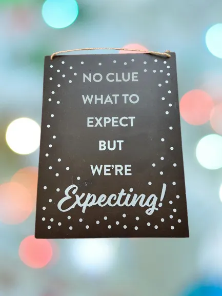 No Clue What to Expect But We're Expecting! Sign Baby Shower