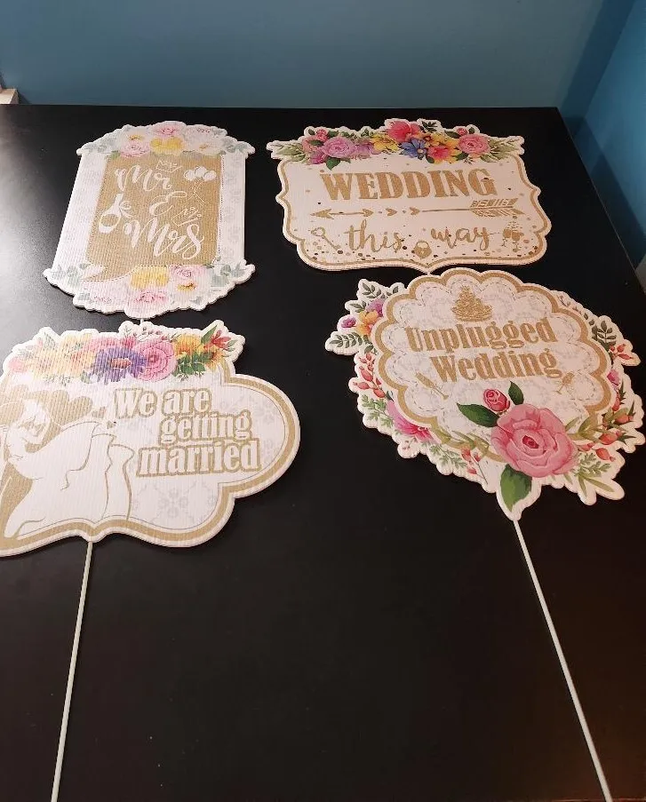 Wedding Signs 4 Pk Outside Set