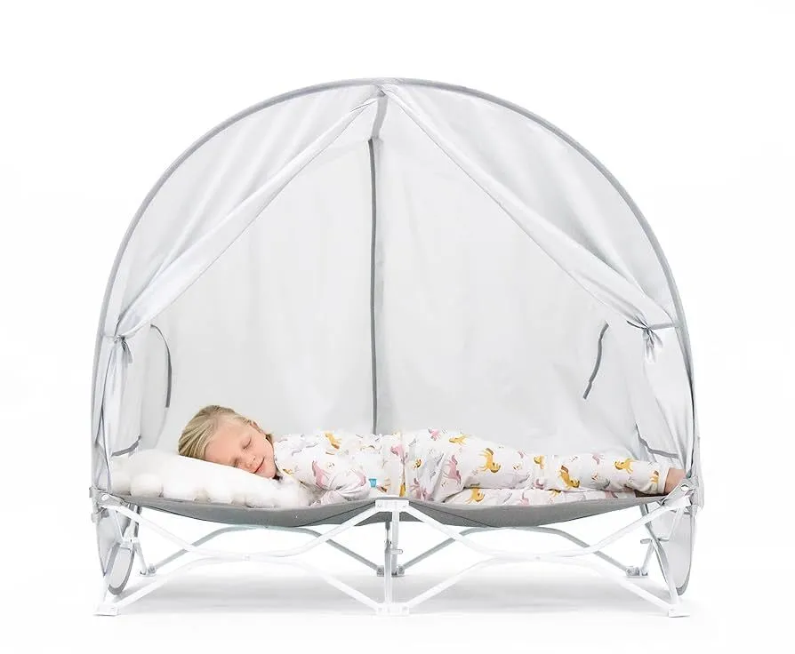 Regalo My Cot Deluxe Portable Toddler Bed with Canopy, Provides UV Protection