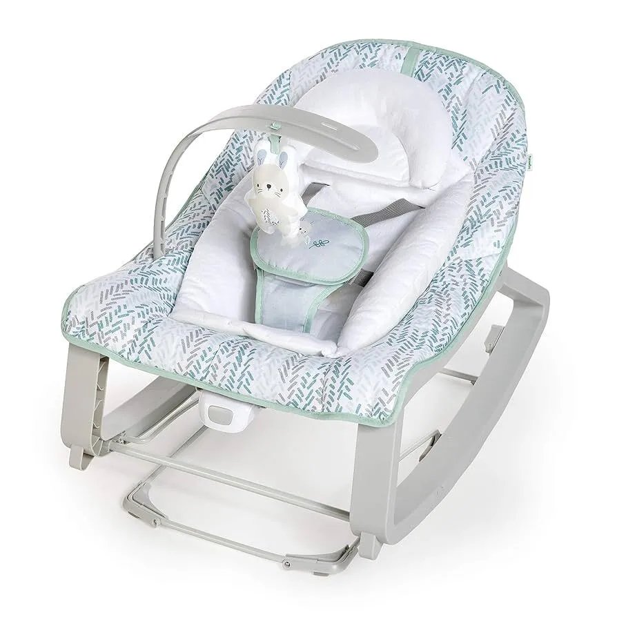  Ingenuity Keep Cozy 3-in-1 Grow with Me Vibrating Baby Bouncer Seat & Infant to Toddler Rocker, Vibrations & Toy Bar