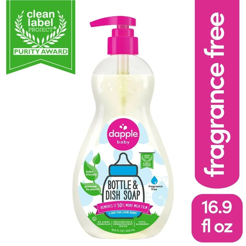 Dapple Bottle & Dish Soap - Fragrance Free - 16.9 fl oz