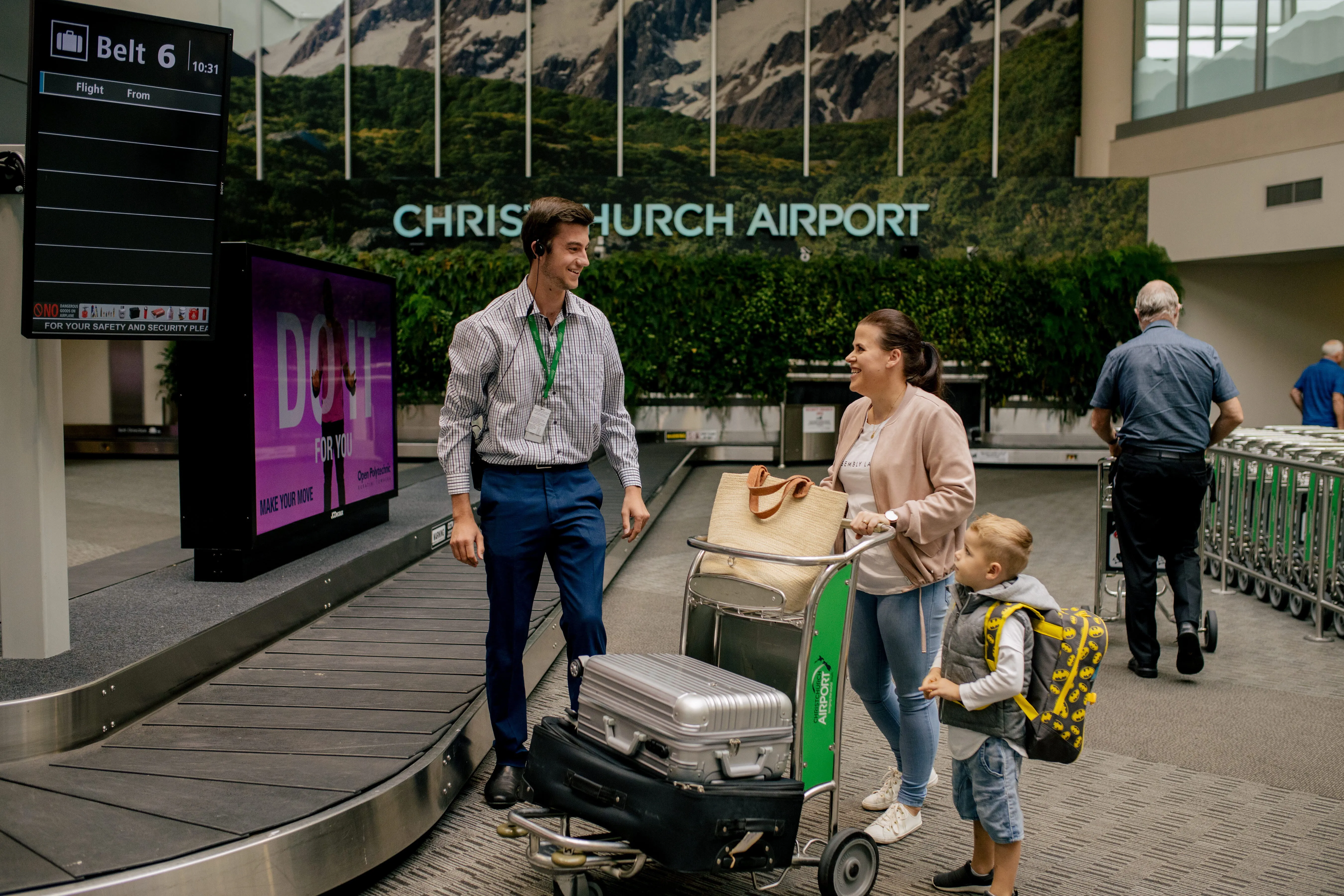 Christchurch Airport Family Arrival