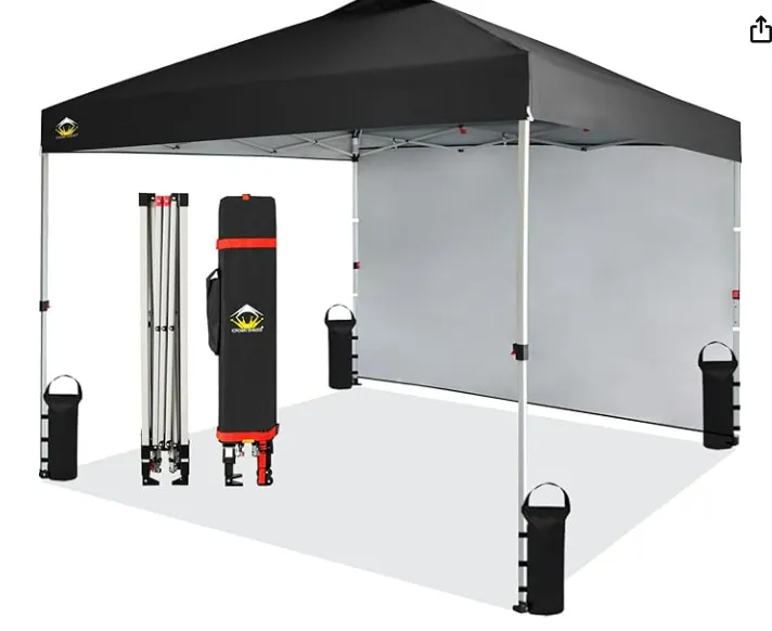 10x10 Pop Up Canopy w/ 1 Side Wall