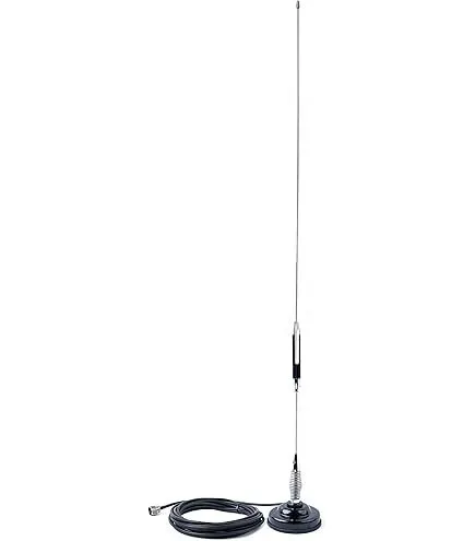 HUSTLER - RQM 42" BLACK MAGNETIC MOUNT CB ANTENNA WITH SPRING, 15' COAX CABLE