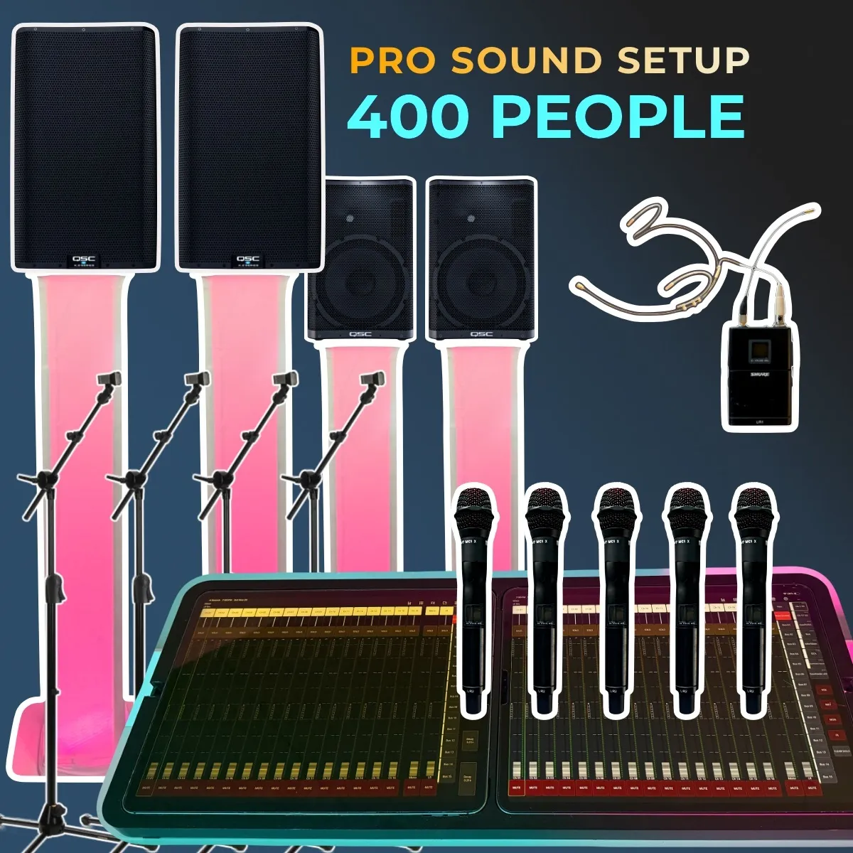 Pro Audio Setup for Corporate Events up to 400 People