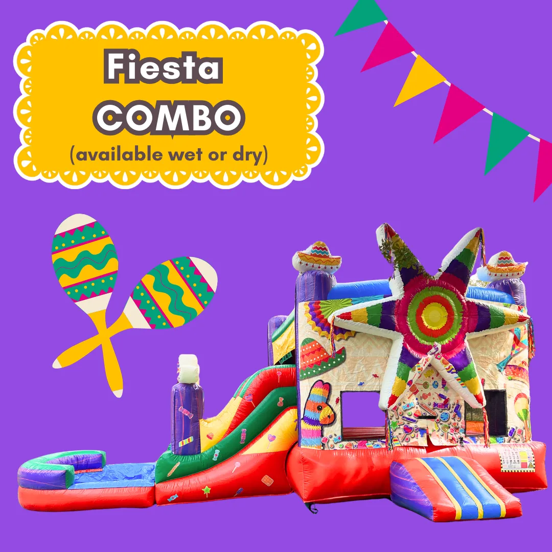 Fiesta Combo Bouncy Castle and Slide
