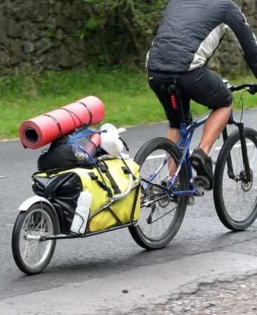 Remorque vélo mono-roue pour matériel