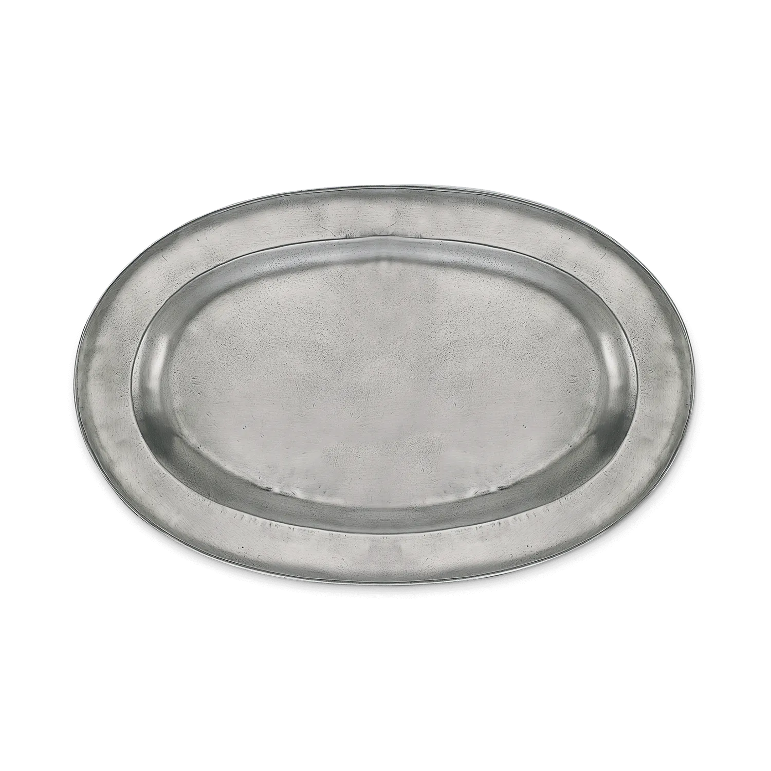 Oval Serving Tray Pewter