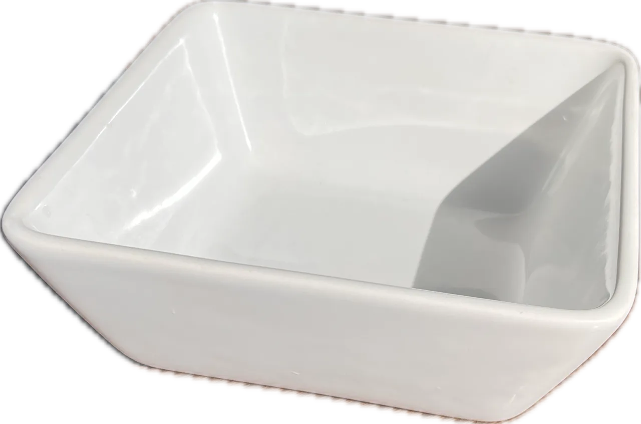 Sqaure White Ceramic Bowl  Small