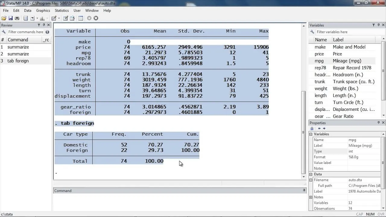 STATA 14 Software