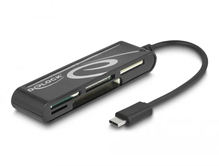 card reader for CF, SD, Micro SD, MS, xD - DeLock USB Type-C 