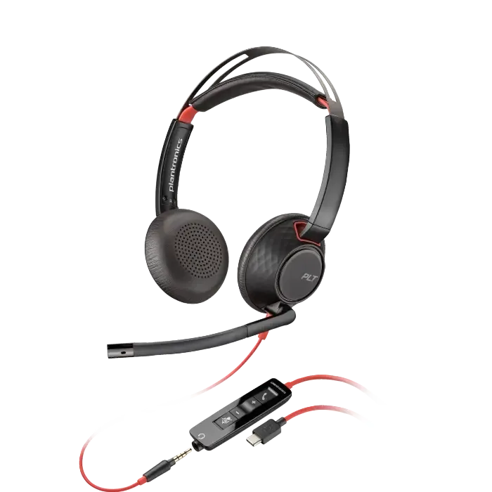 Headset Poly Plantronics blackwire C5220 USB wired 