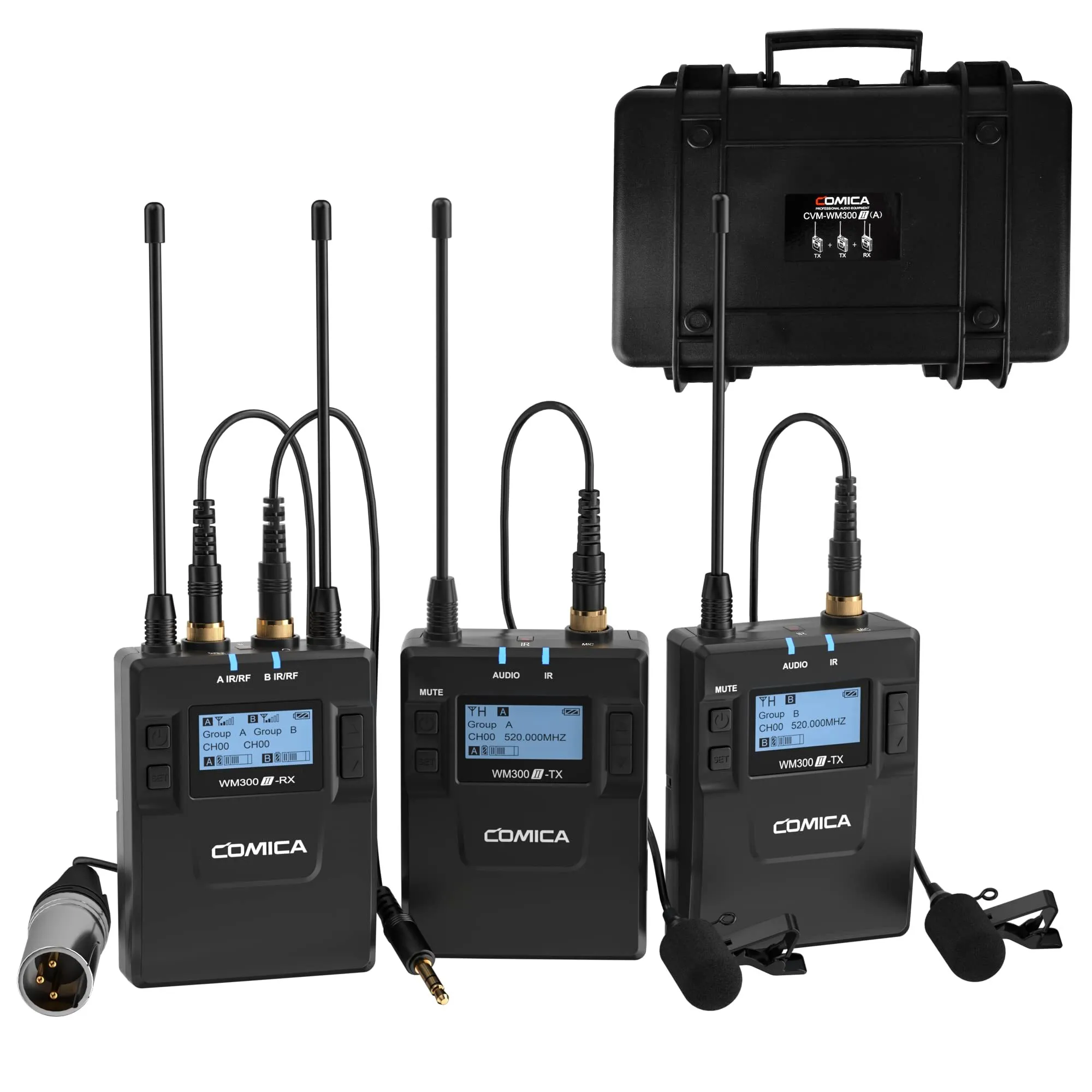 Comica CVM-WM300A Dual Wireless Lavalier Microphone System