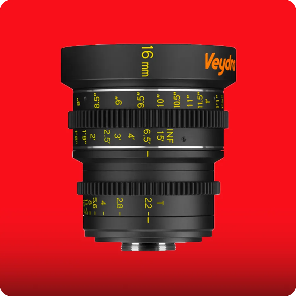 VEYDRA 16mm T2.2 Mini Prime Lens (C-Mount, Feet)