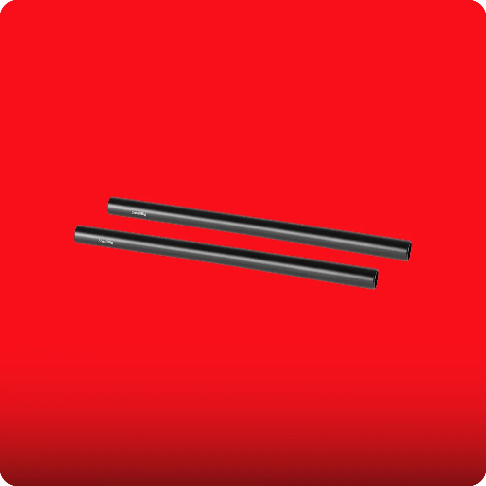 SMALLRIG 15mm Black Aluminum Rod Set (10")