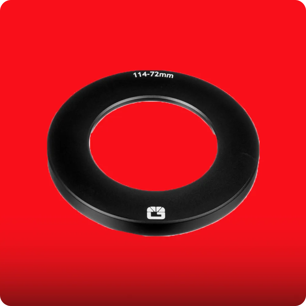 BRIGHT TANGERINE Threaded Adapter Ring for Clamp-On Matte Box (72 to 114mm)