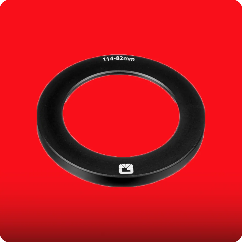 BRIGHT TANGERINE Threaded Adapter Ring for Clamp-On Matte Box (82 to 114mm)