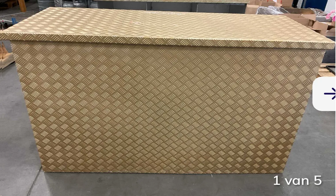 Losse bar traanplaat goud Bar   165 x 70 x 103 cm