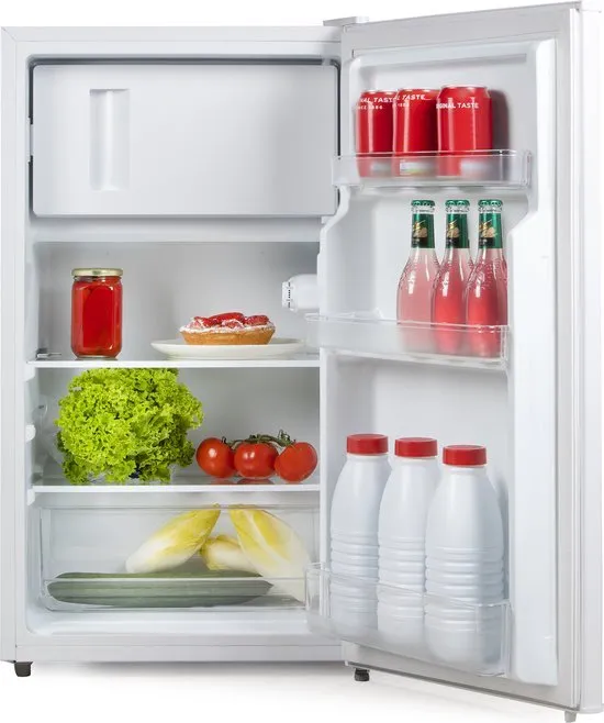 Koelkast tafelmodel met vriesvak – 80 liter inhoud – Wit – Klasse E – Koelkast tafelmodel vrijstaand – Koelkast met vriezer