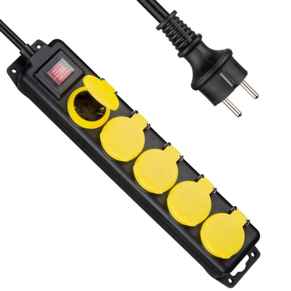 Stekkerdoos 5-voudig | Perel | 1.5 meter