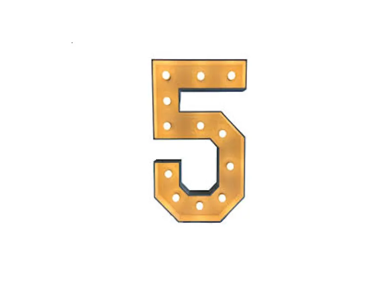 Licht Cijfer 5
