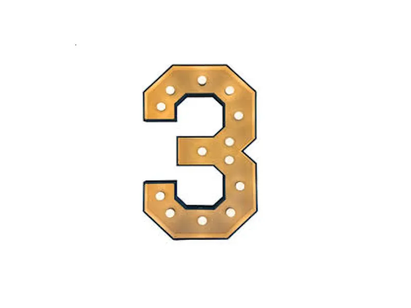 Licht Cijfer 3