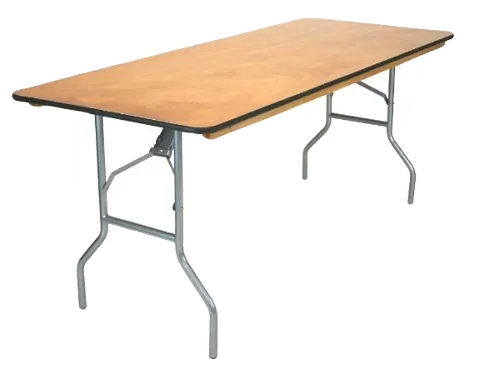 8' Wooden Banquet Rectangle Table