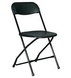 Black Plastic Folding Chair