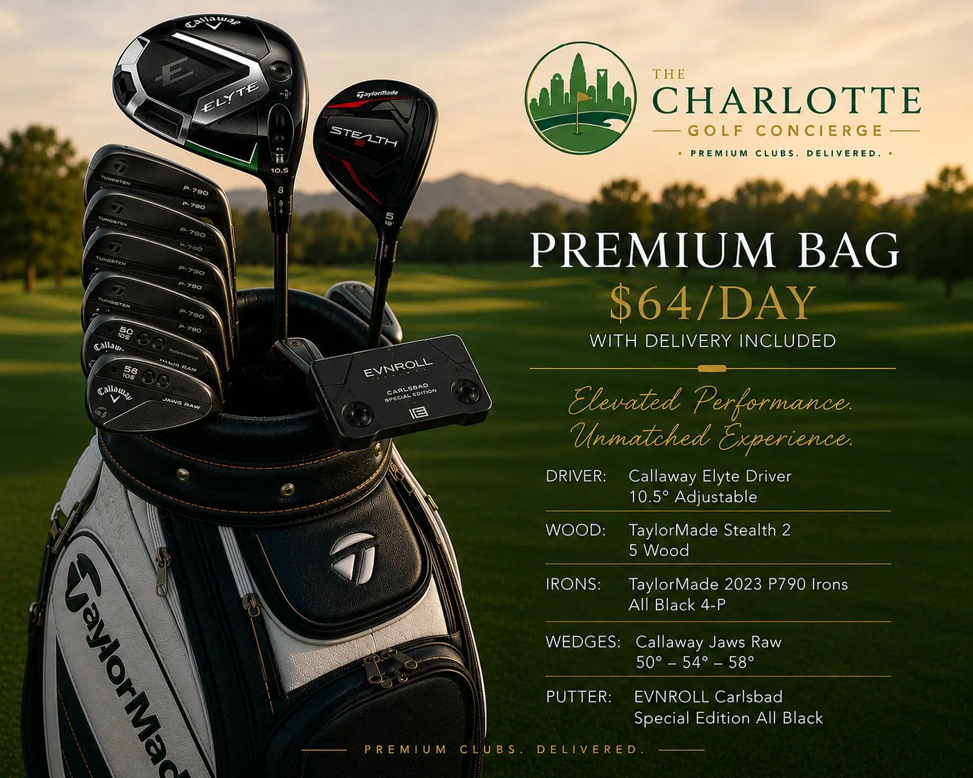 Premium Golf Bag Rental with Delivery 