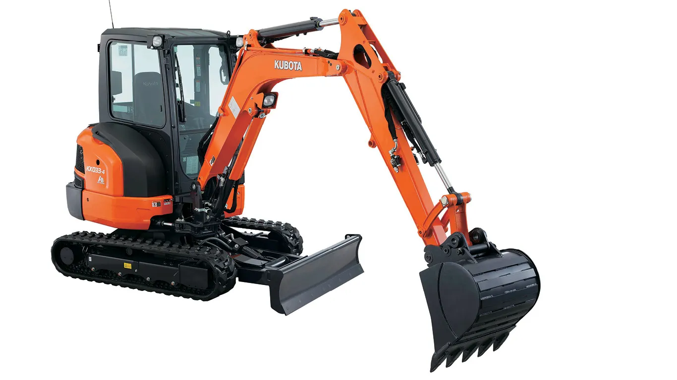 Kubota KX-33-4 Mini Excavator With Thumb and 18" Tooth Bucket
