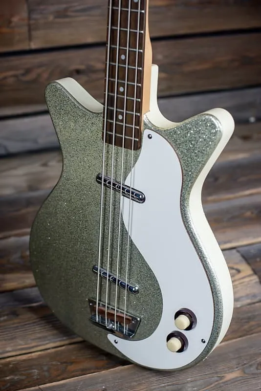 Danelectro 59 Short Horn Black Sparkle Electric Bass