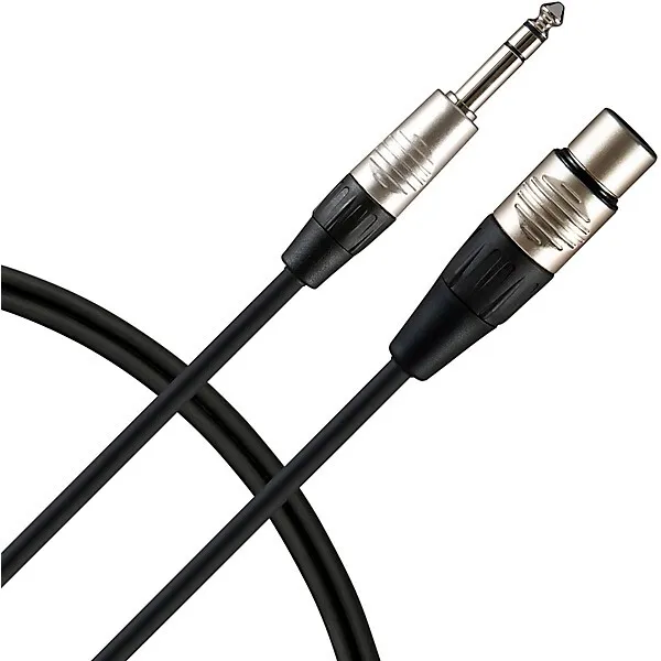 3ft- 1/4 TRS Male to XLR Female Black Cable