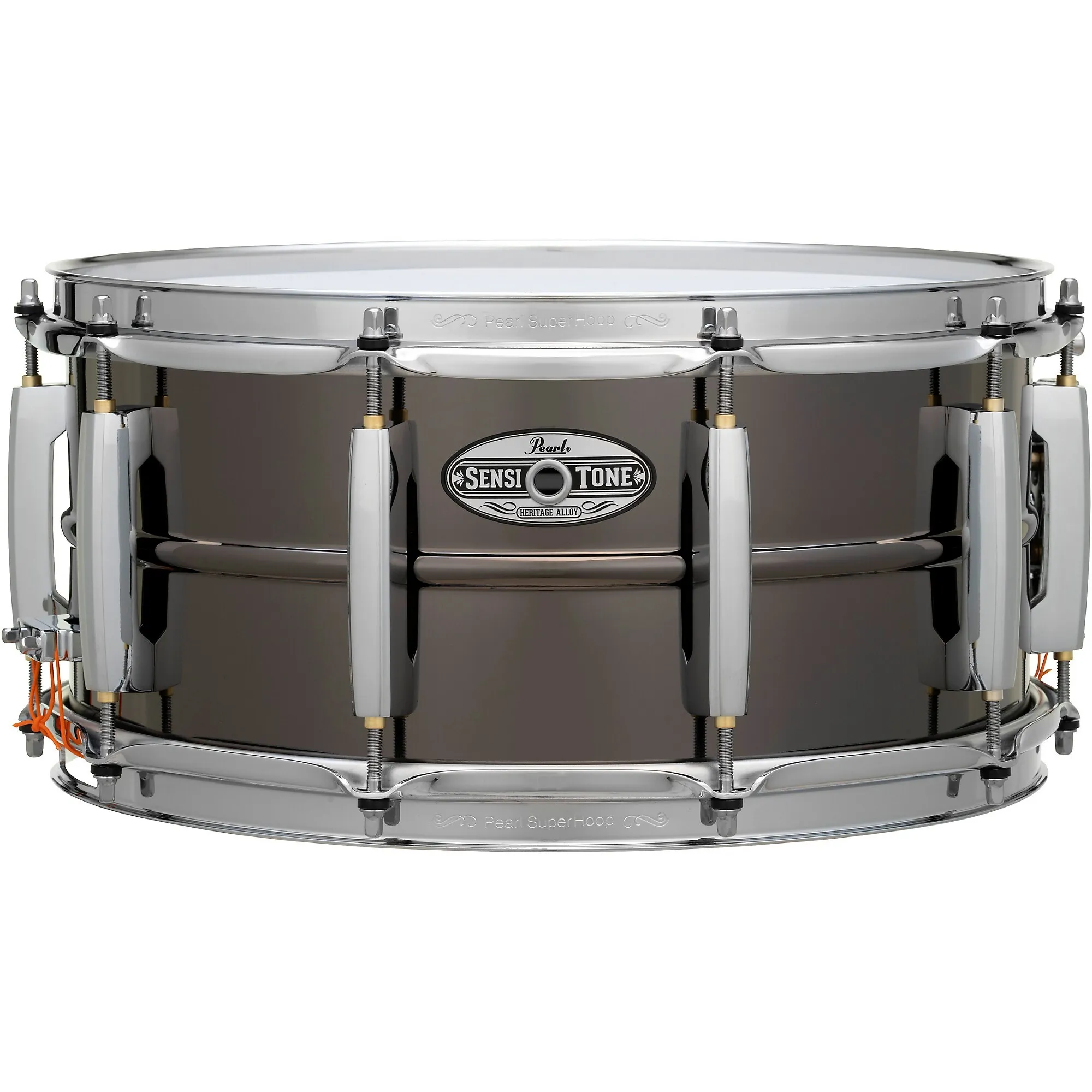 Pearl 6.5x14 SensiTone Seamless Heritage Alloy Snare Drum. Black Brass