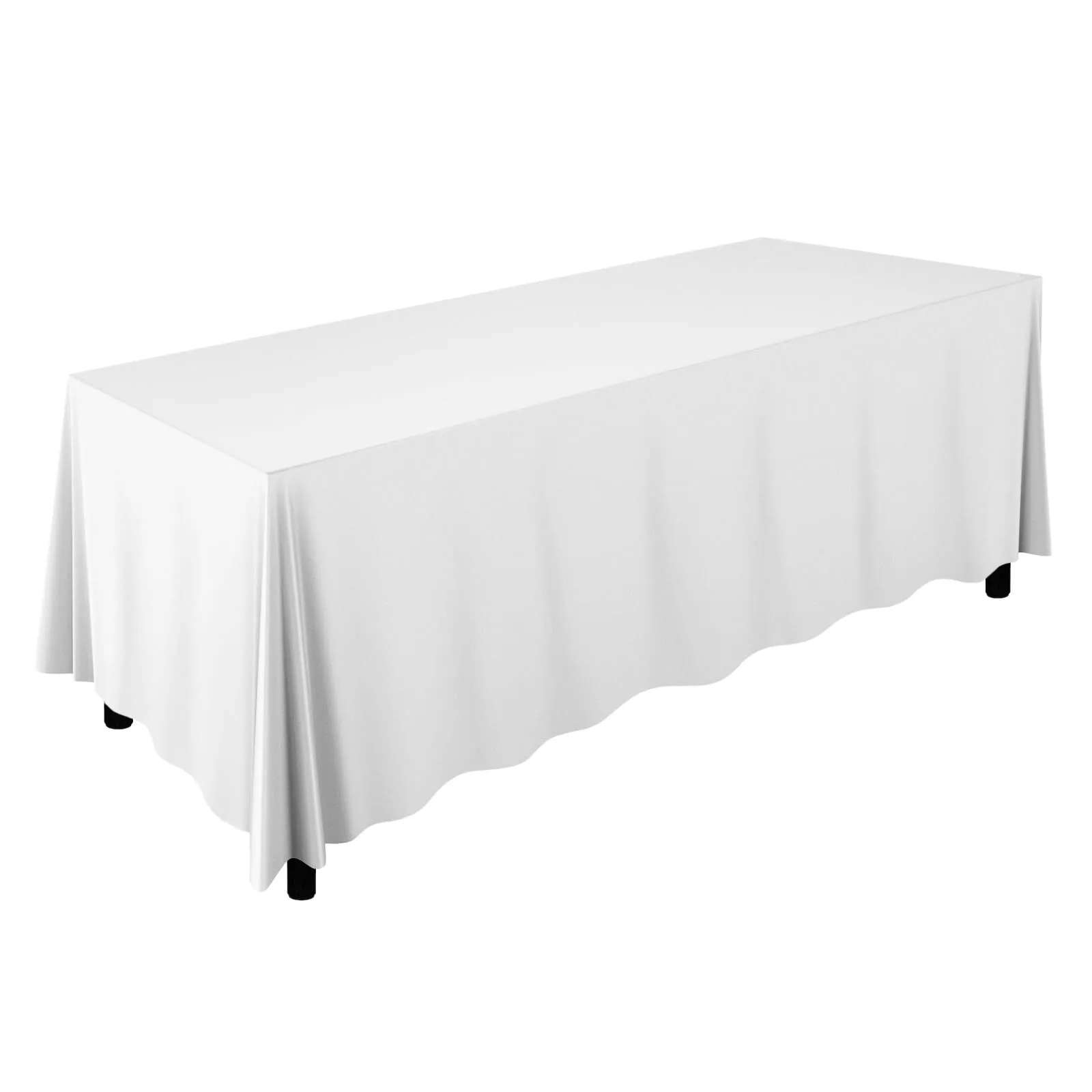 90x132" Rectangular Polyester Linen