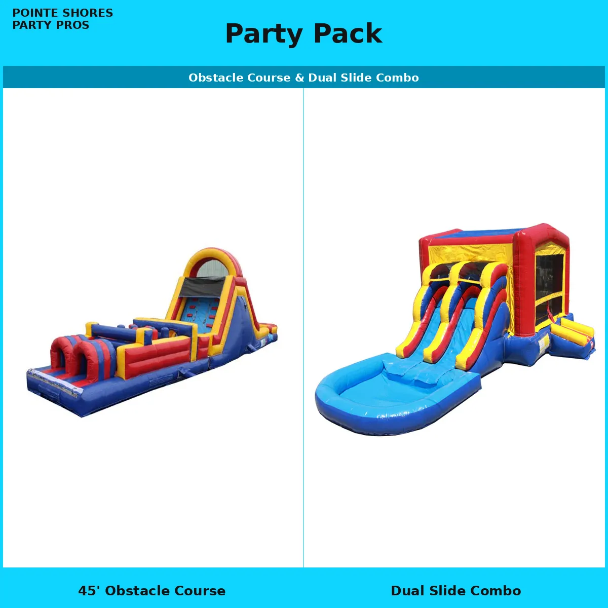 Party Pack (Obstacle Course & Dual Slide Combo)