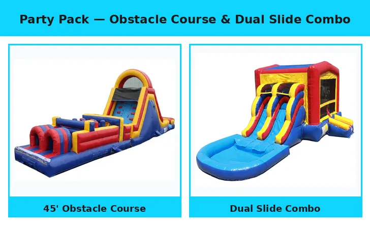 Party Pack (Obstacle Course & Dual Slide Combo)