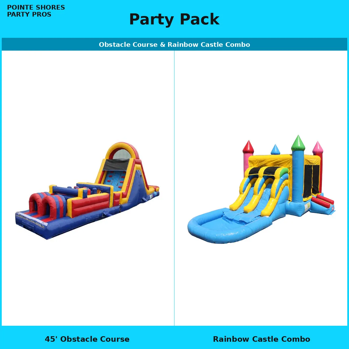Party Pack (Obstacle Course & Rainbow Castle Combo)