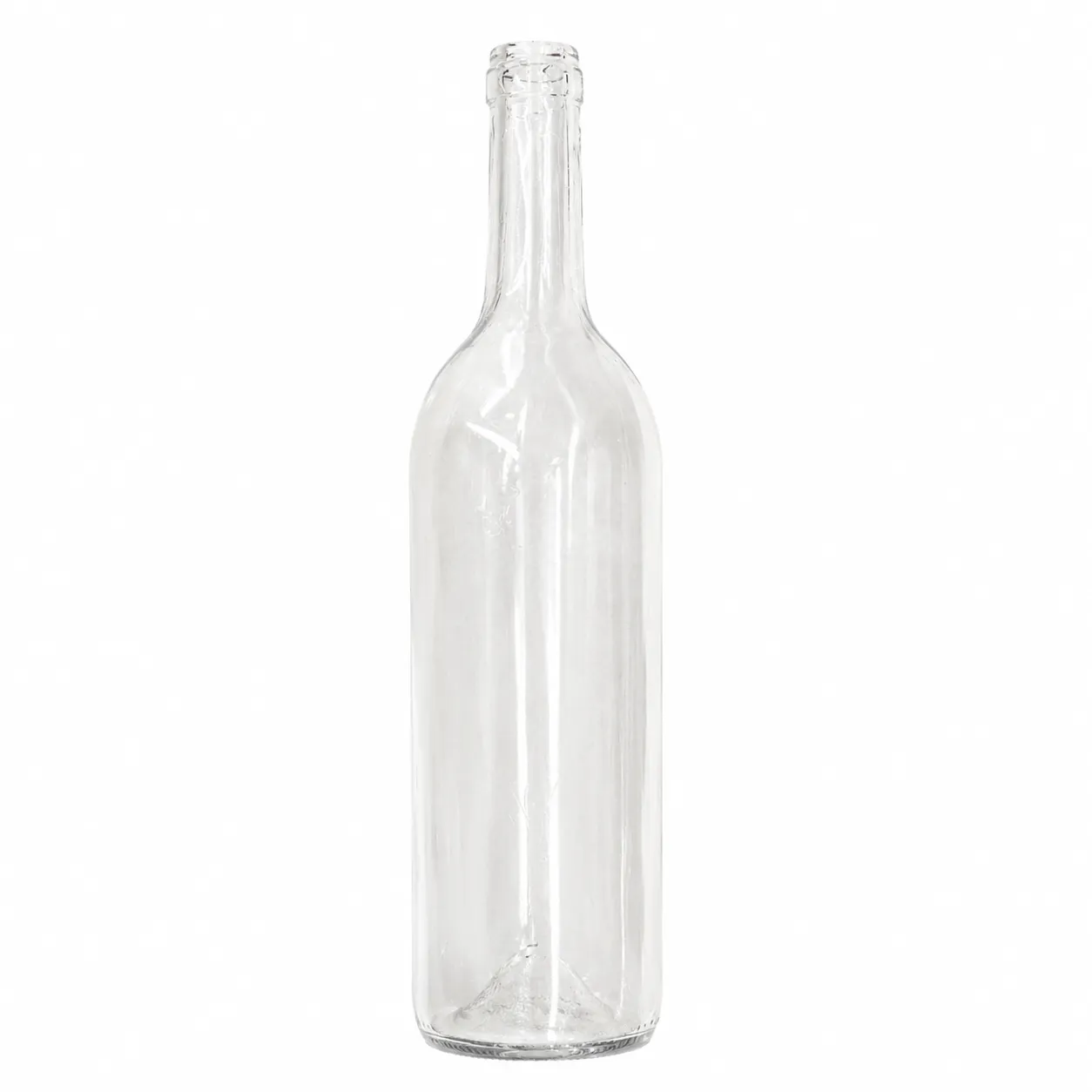 Clear Glass Wine Bottle Vase
