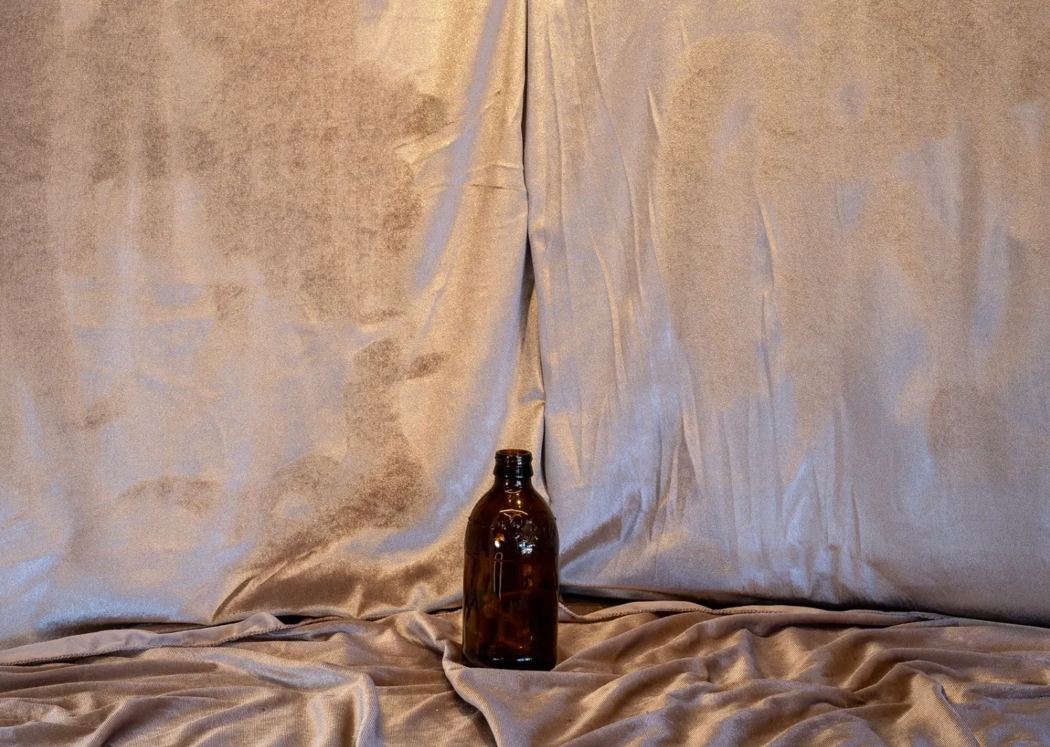 Amber Glass Bottle Vase (Coors)