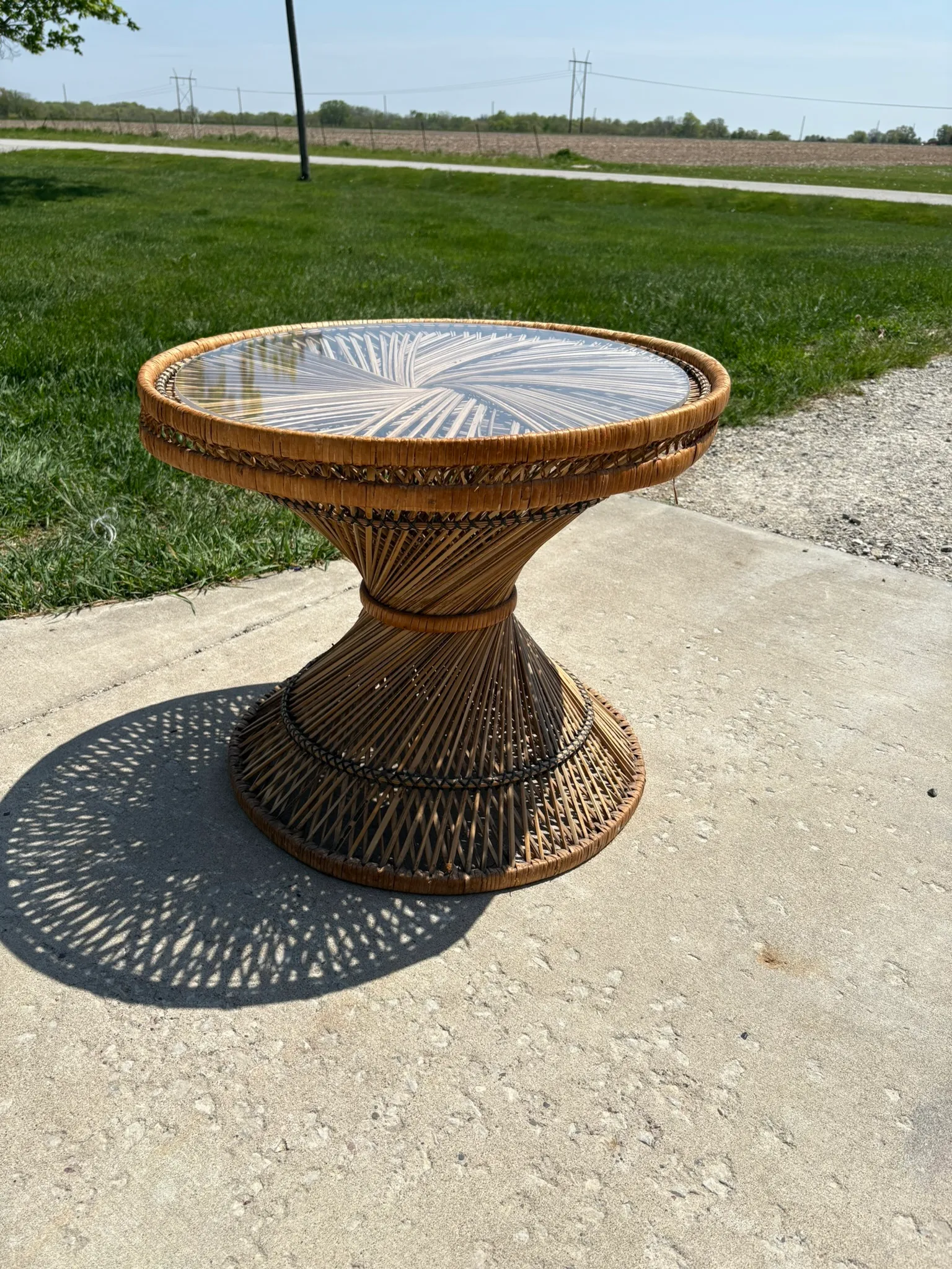 Wicker Side Table