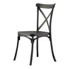 Black X Back Chair