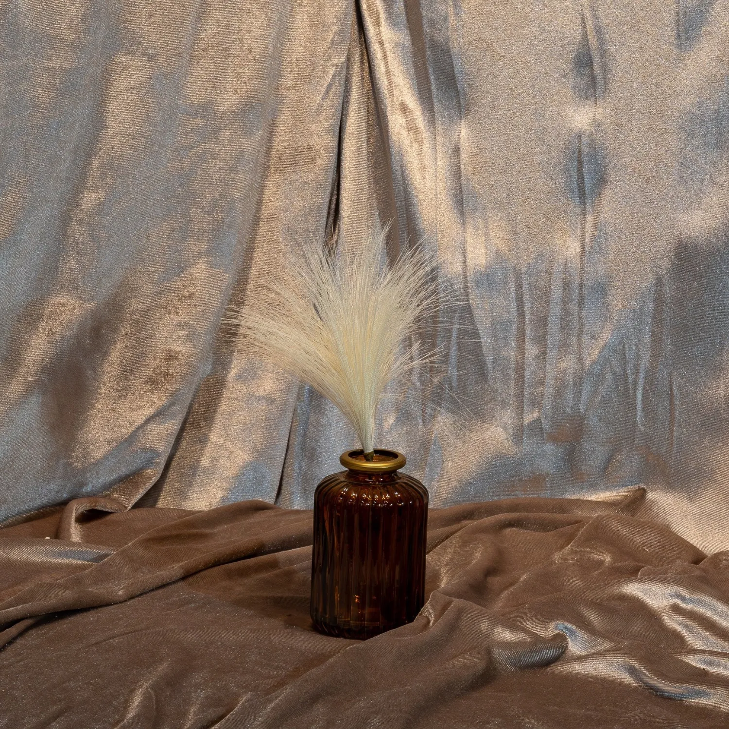 Amber Textured Bud Vase