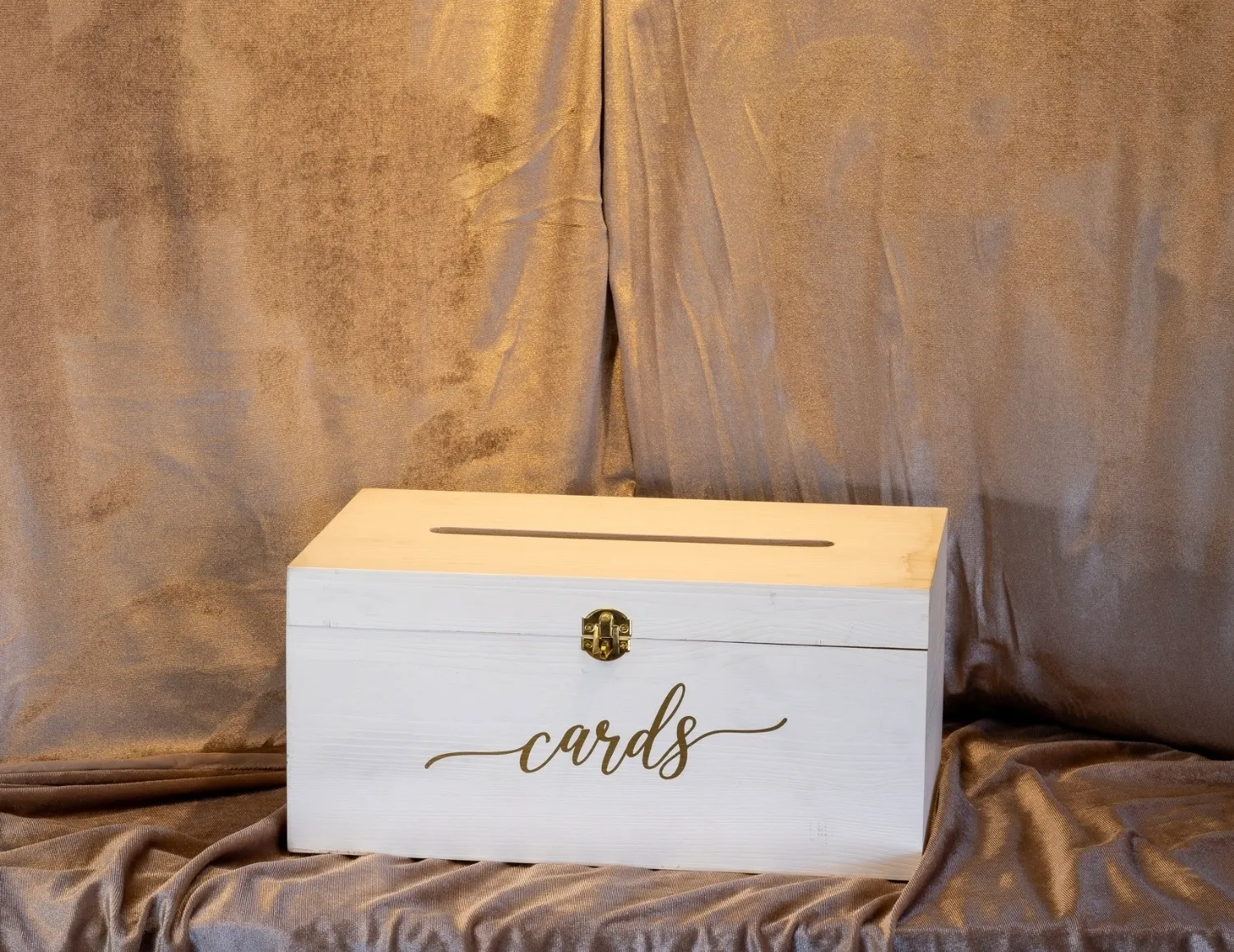 White Wooden Card Box