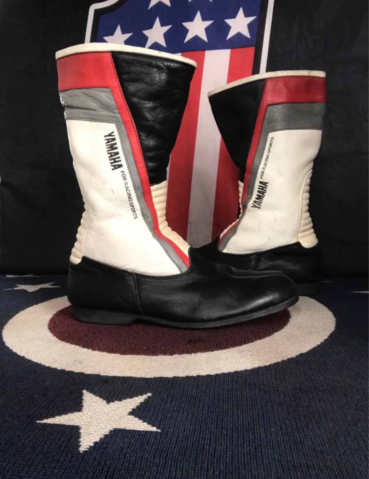 Vintage Yamaha Factory Racing Leather Riding Boots (Women)